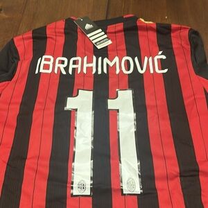 Zlatan Ibrahimovic AC Milan 2012 Kit Long Sleeve Shirt Jersey Fits XL slim fit